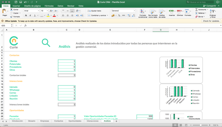 Plantilla De Excel Crm Personalizable